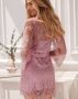 Дантелен розов халат Sheer LivCo Corsetti Fashion (008), снимка 2