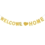 Нов Парти банер Welcome Home – златен брокат, големи букви Украса дом, снимка 1