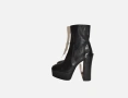  STUART WEITZMAN Skyhigh Stretch LEATHER  луксозни  Боти на платформа от естествена кожа номер 39 , снимка 2