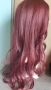  Дълга лейс фронт перука наситено бордо, снимка 13