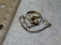 СТАРИНЕН РЯДЪК МОДЕЛ СРЕБЪРЕН ПРЪСТЕН със СРЕБЪРНА ВЕРИЖКА СРЕБРО 925 РЪЧНА АРТ ИЗРАБОТКА 11938, снимка 6
