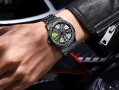 BINBOND Wheel Black Green – мъжки спортен часовник с въртяща джанта, снимка 2