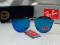 Ray-Ban RB3574 Blaze Round дамски мъжки слънчеви очила унисекс сини огледални, снимка 5