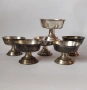 Сервиз от 6 бр.посребрени купи на столче за сладолед, снимка 4