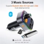 FM, Bluetooth Трансмитер за кола с 2 USB и 1 USB type-c HF58, снимка 1