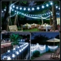 Нови Градински соларни светлини 50 LED 7м водоустойчиви слънчеви звезди, снимка 7