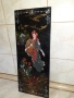 Уникална японска лакова картина пано с интарзия от седеф, снимка 2