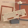 MAMBASNAKE V300 Retro 108 клавишна кабелна клавиатура с RGB подсветка, снимка 5