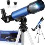 TELMU - F36050M - Висококачествен рефракторен детски телескоп - Образователен - НОВ, снимка 1