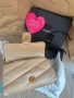 Дамска чанта на марката Pinko Micro Puff в бежов цвят, снимка 5
