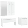 vidaXL Комплект мебели за антре, бял гланц, инженерно дърво(SKU:808789, снимка 1 - Други - 45698607
