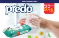 Мокри кърпички за тяло за възрастни с екстракт от лайка Predo adult - 55 бр в пакет, снимка 2