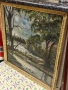 Стара маслена картина върху платно , снимка 3