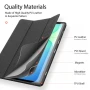 Samsung Galaxy Tab S10 FE+ DUX DUCIS Domo Кожен Калъф с Тройно Сгъване и Скрийн Протектор – Черен, Т, снимка 8