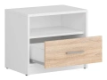 Нощно шкафче NEPO PLUS KOM1S – бяло/дъб сонома, снимка 3