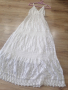 Дълга Бяла дантелена рокля бохо стил , снимка 1 - Рокли - 44949282