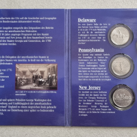 САЩ. 1/4 Американски долари . Quarter . 5 бройки . Цялата серия на 1999 година.UNC. Американски щати, снимка 1 - Нумизматика и бонистика - 44957786