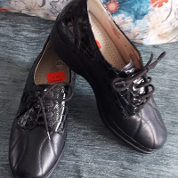 Естествена кожа / маркови ортопедични обувки - половинки "Waldlaufer" luftpolster / номер 37,5 , снимка 3 - Дамски ежедневни обувки - 44985996
