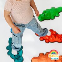 MagicMeadow Крокодилски стъпала 6 броя, игра за деца с аутизъм за баланс и координация, снимка 8 - Образователни игри - 45497033