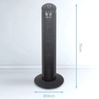 Грункел - TF-RC SILENCE - Вентилационна кула с автоматична осцилация 90°, таймер до 7,5 часа, 3 скор, снимка 2 - Вентилатори - 45396057