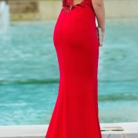 Официална рокля светло червено , снимка 2 - Рокли - 45505503