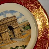 декоративна порцеланова чиния Limoges Триумфалната арка Париж, снимка 3 - Декорация за дома - 45493475