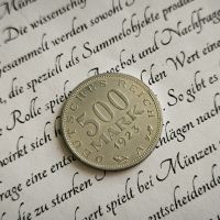Райх монета - Германия - 500 марки | 1923г.; серия А, снимка 1 - Нумизматика и бонистика - 45252152