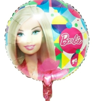 Барби кукла кръгъл голям фолио фолиев балон хелий или въздух парти рожден ден, снимка 1 - Други - 45009541