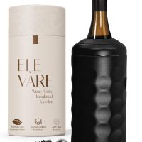 Охладител за вино Elevàre със запушалка | До 6-часово охлаждане | Двустенна неръждаема стомана,черен, снимка 1 - Други стоки за дома - 45370725