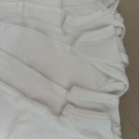 Нови бели памучни бебешки бодита с къс ръкав сет 7 бройки, снимка 4 - Бодита за бебе - 45904758