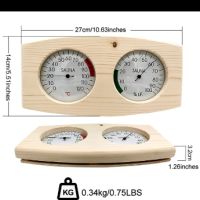 2 в 1 Брезов дървен термометър за сауна Хигрометър Измервател на температурата Стая за сауна Сауна

, снимка 3 - Други - 45371812