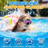 COZII Детски очила за плуване с маска за нос, широко виждане, против мъгла, UV защита за деца 6-14 г, снимка 5 - Други - 45655721