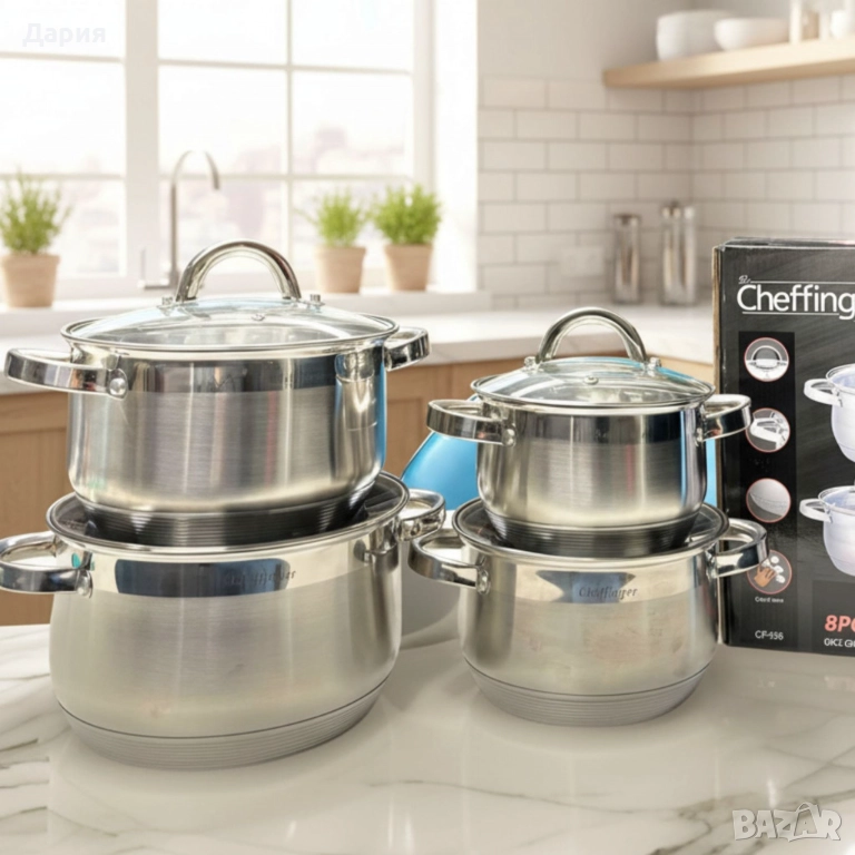 Комплект тенджери Cheffinger 8PCS , снимка 1