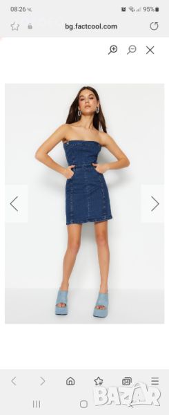 Страхотна дънкови рокля, снимка 1