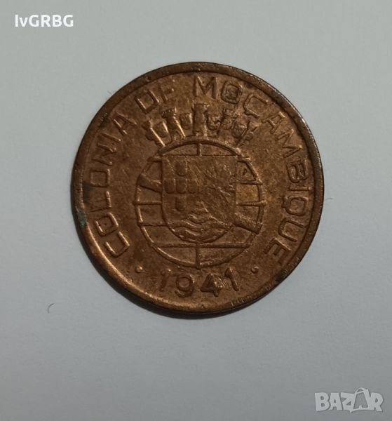 20 центавос Мозамбик 1941 Португалска колония 20 сентавос Мозамбик африканска монета , снимка 1