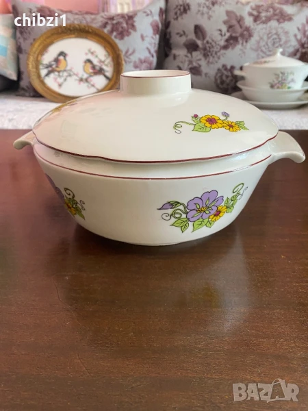 Български порцеланов супник, снимка 1