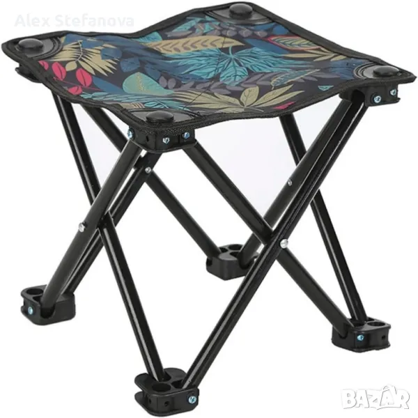 Преносима сгъваема табуретка за къмпинг, туризъм, риболов, плаж, снимка 1