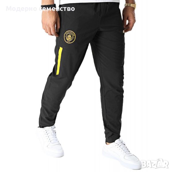 Мъжко спортно долнище puma x manchester city fc woven pants black yellow, снимка 1