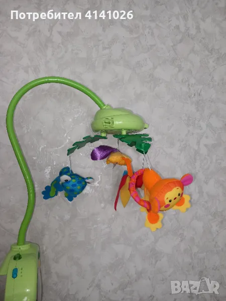 Музикалната въртележка на Fisher Price Rainforest Peek a Boo Leaves, снимка 1