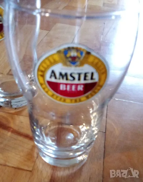 Продавам 6бр. чаши за бира Amstel, снимка 1