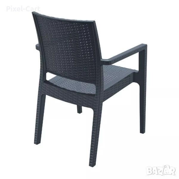 Стилен градински стол - Черен, снимка 1