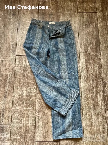 Нови елегантни светло сини дънкови дънкени панталони висока талия  дънки Miu Miu , снимка 1