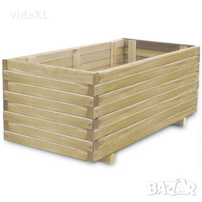 vidaXL Повдигната леха, 100x50x40 см, дървена, правоъгълн(SKU:41660а, снимка 1