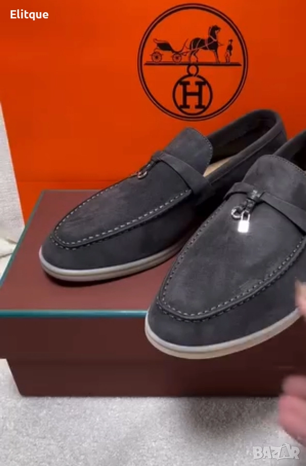 мокасини от естествен велур loro piana , снимка 1