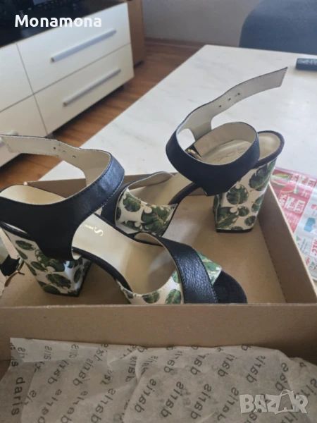 Кожени сандали Дарис, снимка 1