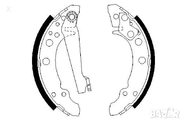 Trusting 124.280 Задни челюсти AUDI SEAT VW 1972-2009 OE 867698520X OE 171609525A  OE 531609537     , снимка 1