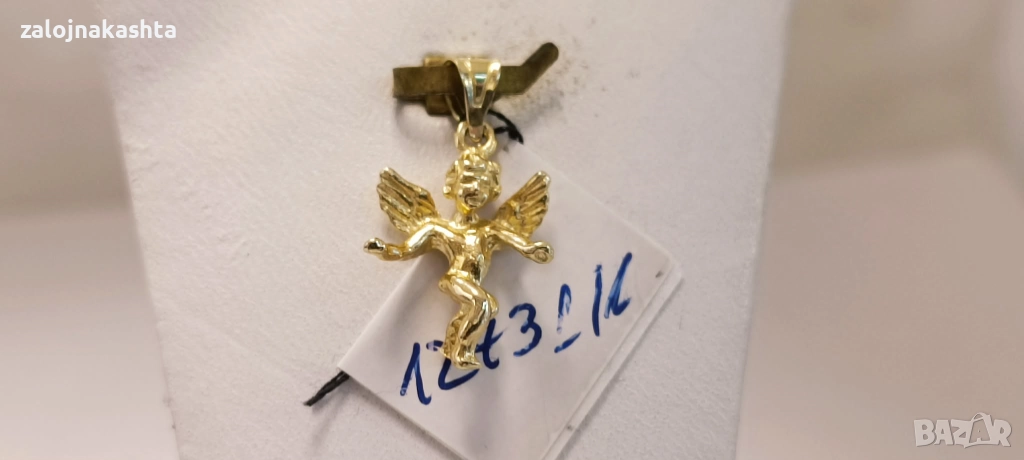 Нова-Златна висулка ангелче-1,55гр/14кр, снимка 1