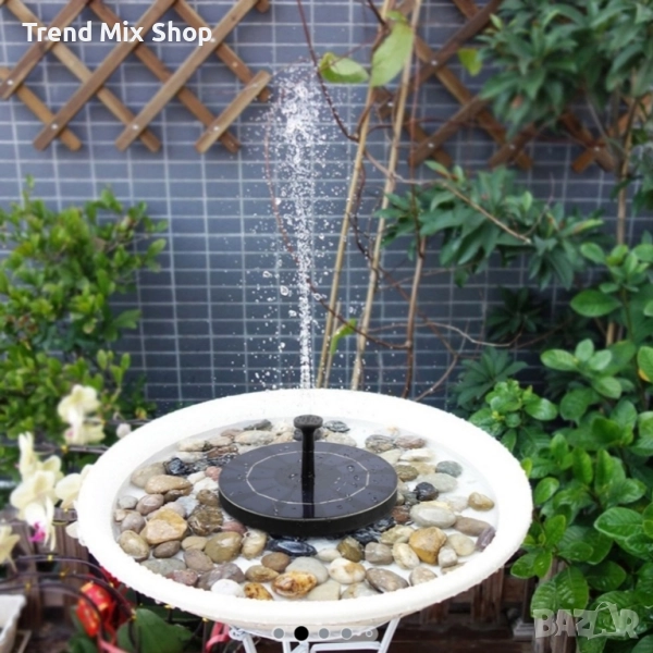 Соларен фонтан с три режима на разпръскване на водата, снимка 1