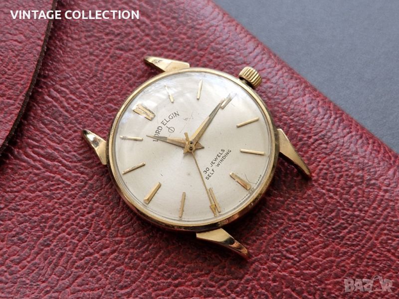 LORD ELGIN Швейцарски Часовник 30 JEWELS SWISS MADE Механичен 10 Карата Златно Покритие, снимка 1