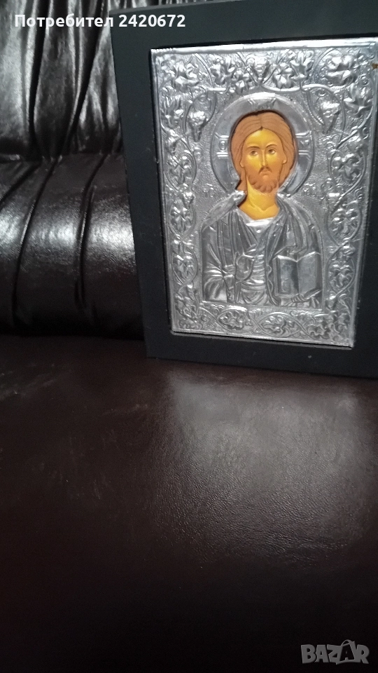 стара икона на Исус Христос, снимка 1